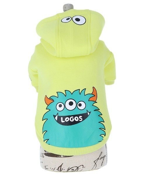 LOGOS（ロゴス）の「LOGOS/もちのびモンスターパーカー（ペットウェア・メンズ・グリーン/イエロー・2L/L/XS/S/3L/M）」の3枚目の写真