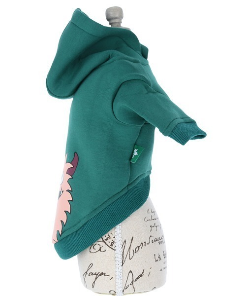 LOGOS（ロゴス）の「LOGOS/もちのびモンスターパーカー（ペットウェア・メンズ・グリーン/イエロー・2L/L/XS/S/3L/M）」の9枚目の写真