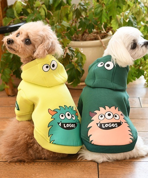 LOGOS（ロゴス）の「LOGOS/もちのびモンスターパーカー（ペットウェア・メンズ・グリーン/イエロー・2L/L/XS/S/3L/M）」の16枚目の写真