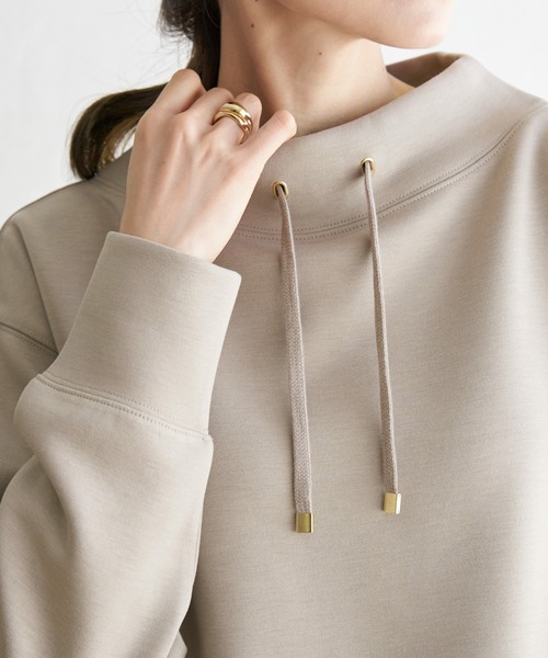 ikka（イッカ）の「【セットアップ対応／親子コーデ】GOKU楽ダンボールニットスピンドルプルオーバー（スウェット・レディース・ベージュ/モカ/ダークグリーン/ピンク/ブラック/スカイブルー・M/S/L）」の17枚目の写真