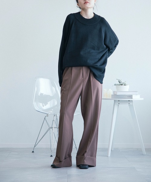 aimoha(アイモハ)の「aimoha men スリーブ十字ステッチオーバーサイズセーター(ニット/セーター・メンズ・ブラック/ホワイト・XL/L/M)」の22枚目の写真