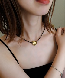 ハート 月モチーフネックレス チョーカー