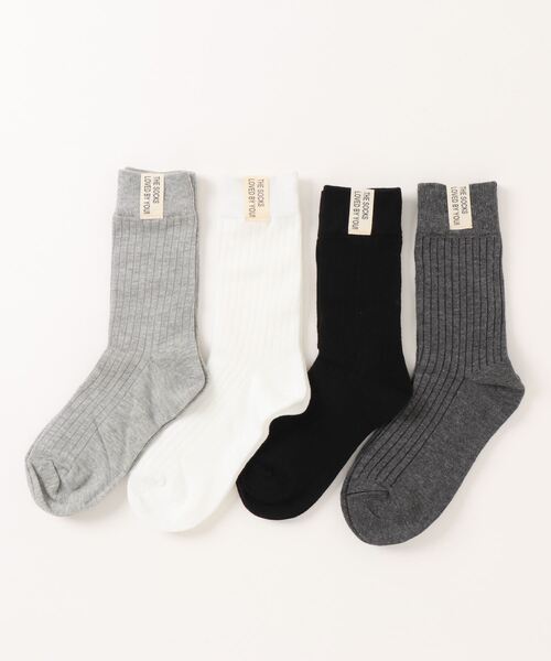 「kakko」(カッコ)の「レディース ラベルソックス 4足セット(ソックス/靴下・レディース・B/D/A/C/E/F・FREE)」の5枚目の写真