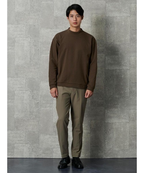 Perfect Suit FActory（パーフェクトスーツファクトリー）の「モックネック ロンＴシャツ　ホワイト/ブラック/ブラウン/グリーン（Tシャツ/カットソー・メンズ・ブラウン/ホワイト/ブラック/グリーン・M/L/LL）」の6枚目の写真