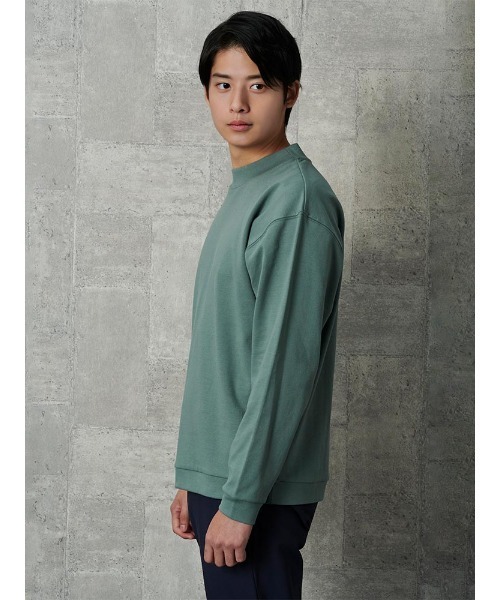 Perfect Suit FActory（パーフェクトスーツファクトリー）の「モックネック ロンＴシャツ　ホワイト/ブラック/ブラウン/グリーン（Tシャツ/カットソー・メンズ・ブラウン/ホワイト/ブラック/グリーン・M/L/LL）」の10枚目の写真