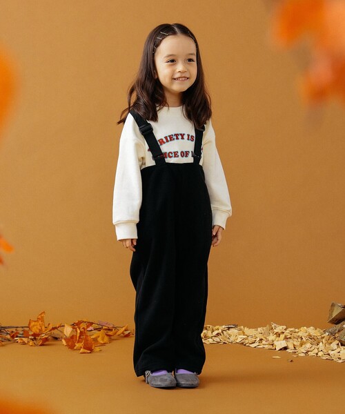 B:MING by BEAMS（ビーミングバイビームス）の「B:MING by BEAMS / フリース オーバーオール（100~140cm）（サロペット/オーバーオール・キッズ・ネイビー/ブラック・110/100/140/120/130）」の4枚目の写真