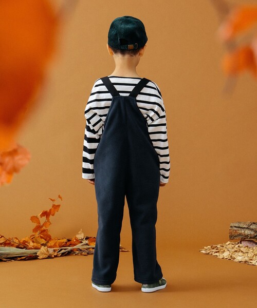 B:MING by BEAMS（ビーミングバイビームス）の「B:MING by BEAMS / フリース オーバーオール（100~140cm）（サロペット/オーバーオール・キッズ・ネイビー/ブラック・110/100/140/120/130）」の7枚目の写真