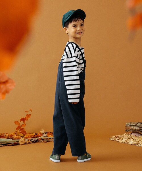 B:MING by BEAMS（ビーミングバイビームス）の「B:MING by BEAMS / フリース オーバーオール（100~140cm）（サロペット/オーバーオール・キッズ・ネイビー/ブラック・110/100/140/120/130）」の8枚目の写真