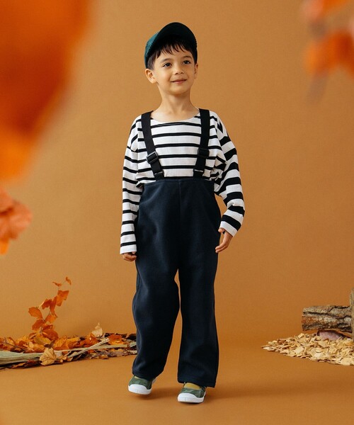 B:MING by BEAMS（ビーミングバイビームス）の「B:MING by BEAMS / フリース オーバーオール（100~140cm）（サロペット/オーバーオール・キッズ・ネイビー/ブラック・110/100/140/120/130）」の9枚目の写真