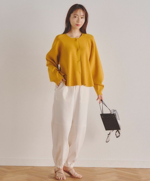 Droite lautreamont（ドロワットロートレアモン）の「杢調サージカーゴパンツ≪洗濯機で洗える≫（カーゴパンツ・レディース・オフホワイト/ブラック/ピンク・M）」の10枚目の写真
