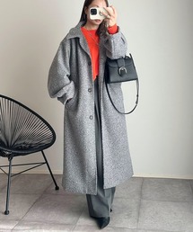 フェイクリングウールロングコート