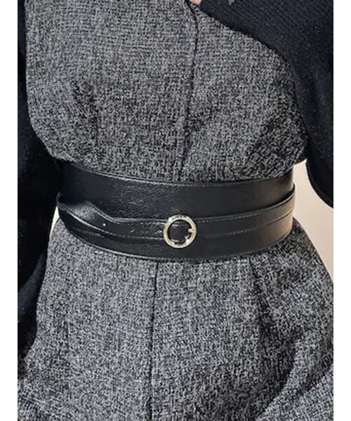 RESEXXY（リゼクシー）の「スモールリングポイントワイドベルト（ベルト・レディース・ブラック/ベージュ/ブラウン・FREE）」の2枚目の写真