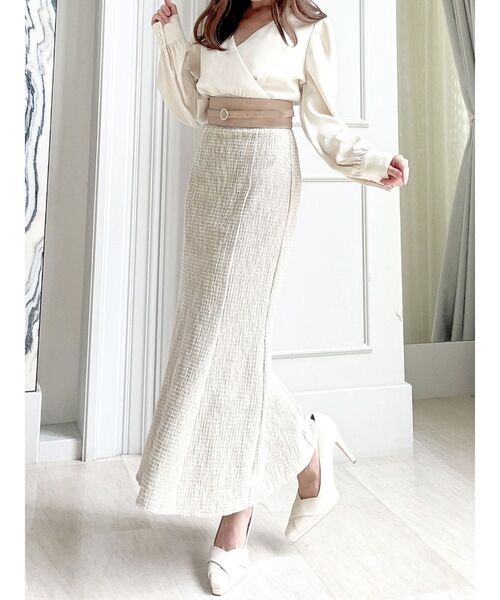 RESEXXY（リゼクシー）の「スモールリングポイントワイドベルト（ベルト・レディース・ブラック/ベージュ/ブラウン・FREE）」の6枚目の写真