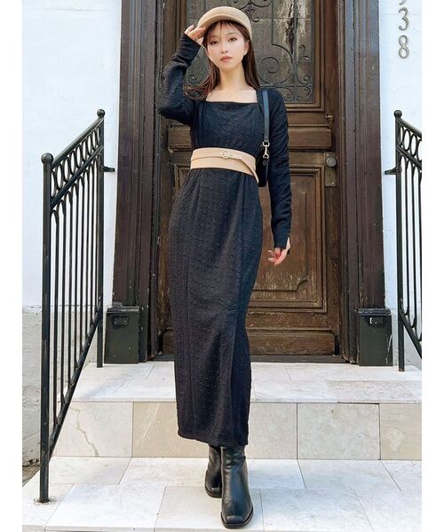 RESEXXY（リゼクシー）の「スモールリングポイントワイドベルト（ベルト・レディース・ブラック/ベージュ/ブラウン・FREE）」の9枚目の写真