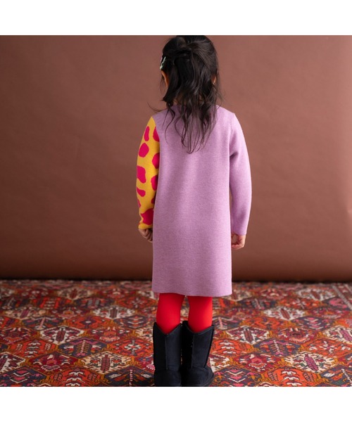ami amie(アミアミ)の「キリンワンピース(ワンピース・キッズ・サックスブルー/ピンク・115cm/130cm/85cm/100cm)」の6枚目の写真