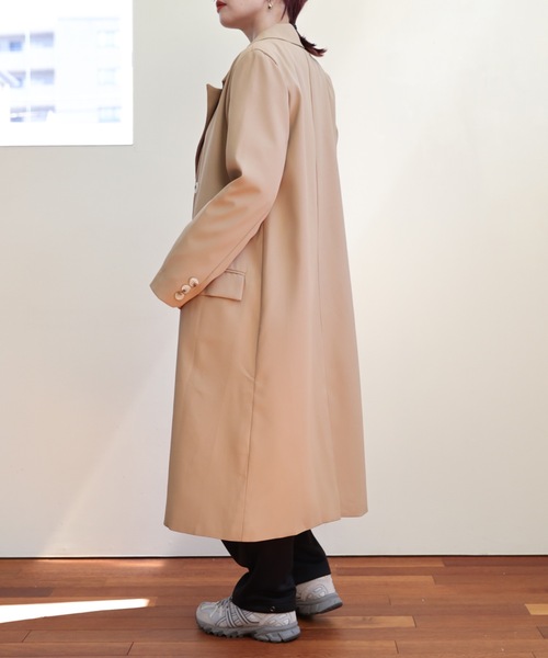 ULEULA（ウルア）の「ベストレイヤードロングテーラードジャケット（テーラードジャケット・レディース・ブラック/ベージュ・FREE）」の15枚目の写真