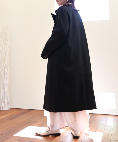 ULEULA（ウルア）の「ベストレイヤードロングテーラードジャケット（テーラードジャケット・レディース・ブラック/ベージュ・FREE）」の10枚目の写真