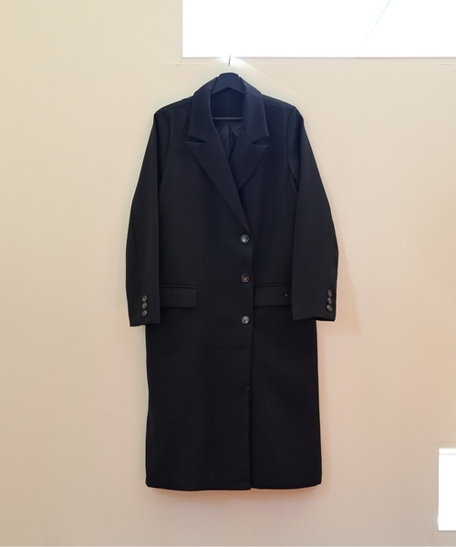 ULEULA（ウルア）の「ベストレイヤードロングテーラードジャケット（テーラードジャケット・レディース・ブラック/ベージュ・FREE）」の22枚目の写真