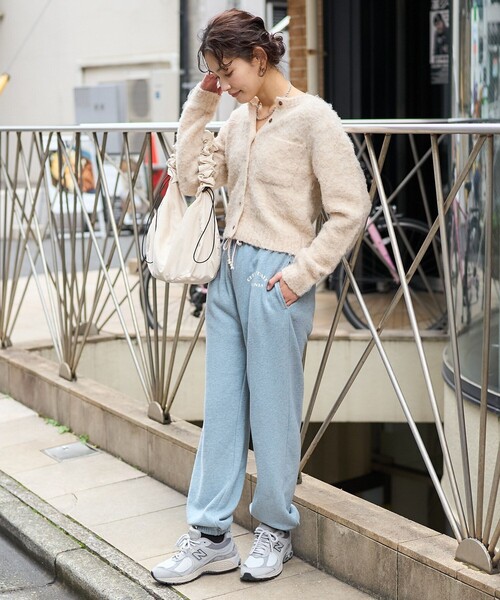 Shantii パンツ ピンク 杢グレー ベージュ L-Regular 新品 セール】カラー杢 スウェットパンツ/イージーパンツ（スウェットパンツ