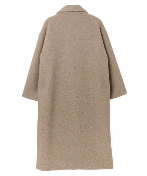 andme（アンドミー）の「フェイクリングウールチェスターコート（チェスターコート・レディース・ブラック/ブラウン/モカ/ライトベージュ・M/L）」の6枚目の写真