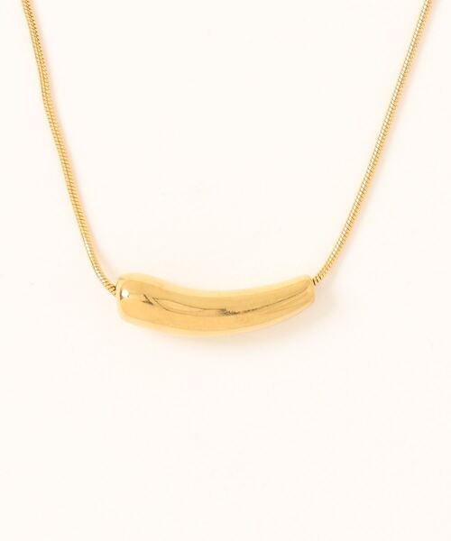 and it_(アンドイット)の「金属アレルギー対応 サージカルステンレス ドロップバーネックレス(ネックレス・レディース・シルバー/ゴールド・FREE)」の2枚目の写真