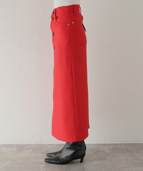 DAIRIKU(ダイリク)の「【DAIRIKU / ダイリク】Long Polyester Skirt(スカート・レディース・レッド・23)」の5枚目の写真