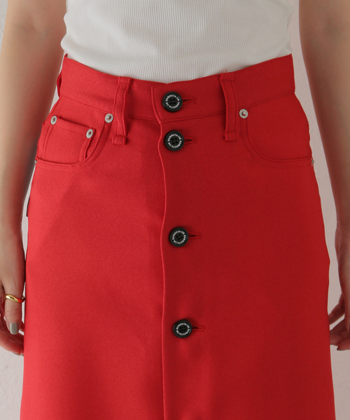 DAIRIKU(ダイリク)の「【DAIRIKU / ダイリク】Long Polyester Skirt(スカート・レディース・レッド・23)」の7枚目の写真