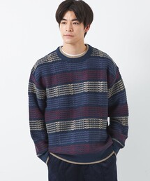 green label relaxing | Morley ブロック ジャカード クルーネック ニット(ニット/セーター)