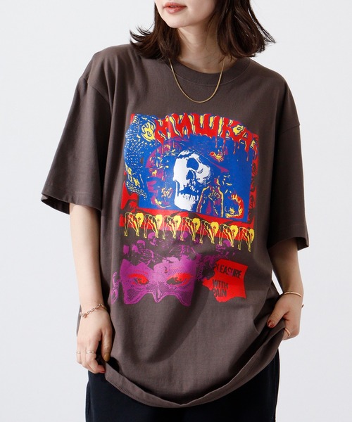 送料無料商品の通販 ミシカ x-large ドラゴン グラフィック Tシャツ トップス
