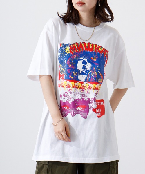 MISHKA（ミシカ）の「MISHKA MISHKA T-SHIRT グラフィックプリント 半袖 Tシャツ（Tシャツ/カットソー・メンズ・サンドベージュ/ダークブラウン/ブラック/ホワイト/ブラック系その他5/ホワイト系その他2/ホワイト系その他3/ホワイト系その他/ブラック系その他2/ブラック系その他4/ブラック系その他/ブラック系その他3/チャコールグレー/ホワイト系その他5/ホワイト系その他4/ライトオリーブ・M/XL/L/2XL）」の3枚目の写真