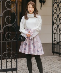 ぼかしフラワースカート