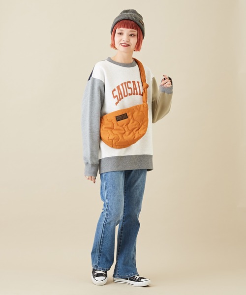 CUBE SUGAR（キューブシュガー）の「ナイロンキルトショルダーバッグ（ショルダーバッグ・レディース・ホワイト/カーキ/ブラック/オレンジ・M）」の15枚目の写真