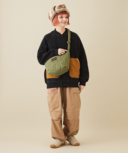 CUBE SUGAR（キューブシュガー）の「ナイロンキルトショルダーバッグ（ショルダーバッグ・レディース・ホワイト/カーキ/ブラック/オレンジ・M）」の16枚目の写真