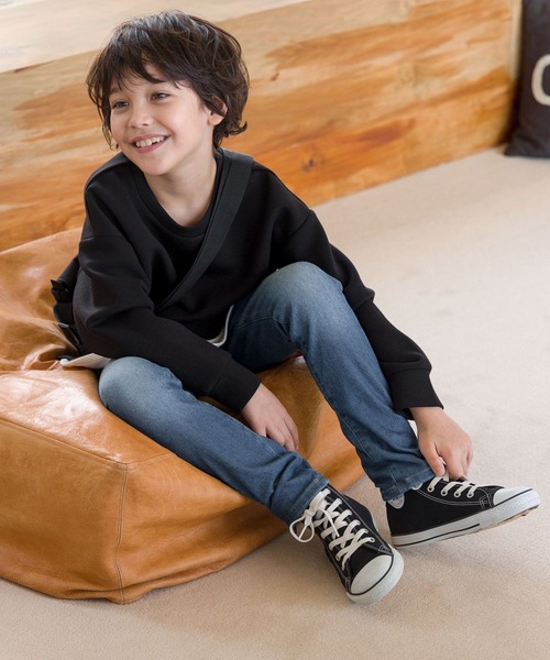 GLOBAL WORK（グローバルワーク）の「あったかスゴラクスキニー/970776（デニムパンツ・キッズ・ネイビー/ブルー/その他/ブラック/ライトブルー・100cm/120cm/130cm/160cm/140cm/110cm/150cm）」の19枚目の写真