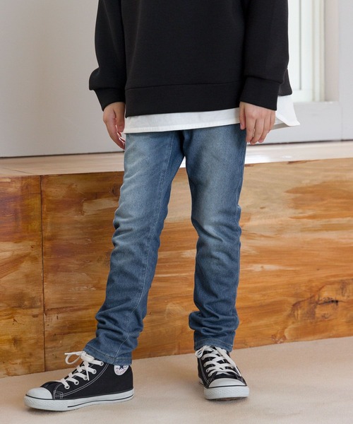 GLOBAL WORK（グローバルワーク）の「あったかスゴラクスキニー/970776（デニムパンツ・キッズ・ネイビー/ブルー/その他/ブラック/ライトブルー・100cm/120cm/130cm/160cm/140cm/110cm/150cm）」の21枚目の写真