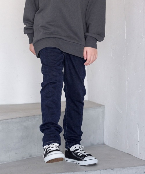 GLOBAL WORK（グローバルワーク）の「あったかスゴラクスキニー/970776（デニムパンツ・キッズ・ネイビー/ブルー/その他/ブラック/ライトブルー・100cm/120cm/130cm/160cm/140cm/110cm/150cm）」の14枚目の写真
