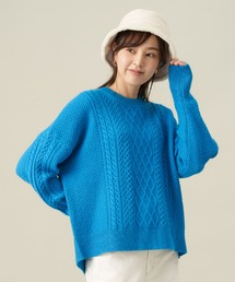 Pitta Re:) | ラム混ケーブルニット バックスリットプルオーバー(ニット/セーター)