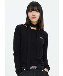 TARGETTO（ターゲット）の「A'GEM/9 × .kom『ROMANTIC CROWN/ロマンティッククラウン×TARGETTO/ターゲット』MUFFLER LONG SLEEVE/マフラー付きロング長袖Tシャツ（Tシャツ/カットソー・メンズ）」