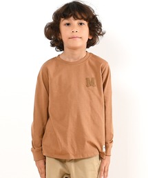 LEAD（リード）の「OCS認証 オーガニックコットン100% ロゴ【イニシャル M】長袖Tシャツ（Tシャツ/カットソー）」