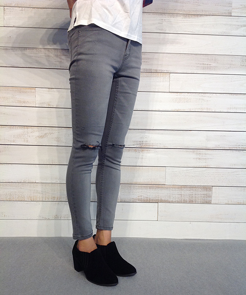 FREE'S MART（フリーズマート）の「スラッシュクラッシュパンツ（その他パンツ・レディース・グレー/ブラック・25/24/26）」の3枚目の写真