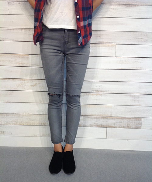 FREE'S MART（フリーズマート）の「スラッシュクラッシュパンツ（その他パンツ・レディース・グレー/ブラック・25/24/26）」の7枚目の写真