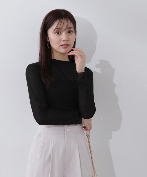 PROPORTION BODY DRESSING(プロポーションボディドレッシング)の「ハイネックシアーカットソー / 1214160100(Tシャツ/カットソー・レディース・ブラック/ホワイト・FREE)」の8枚目の写真