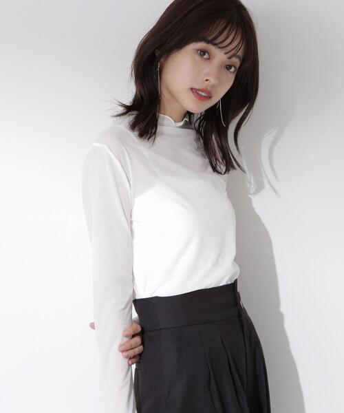 PROPORTION BODY DRESSING(プロポーションボディドレッシング)の「ハイネックシアーカットソー / 1214160100(Tシャツ/カットソー・レディース・ブラック/ホワイト・FREE)」の17枚目の写真