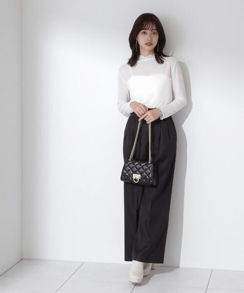 PROPORTION BODY DRESSING(プロポーションボディドレッシング)の「ハイネックシアーカットソー / 1214160100(Tシャツ/カットソー・レディース・ブラック/ホワイト・FREE)」の15枚目の写真