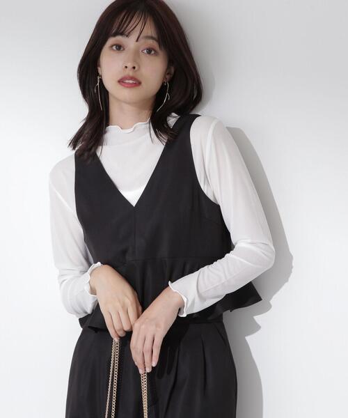 PROPORTION BODY DRESSING(プロポーションボディドレッシング)の「ハイネックシアーカットソー / 1214160100(Tシャツ/カットソー・レディース・ブラック/ホワイト・FREE)」の2枚目の写真