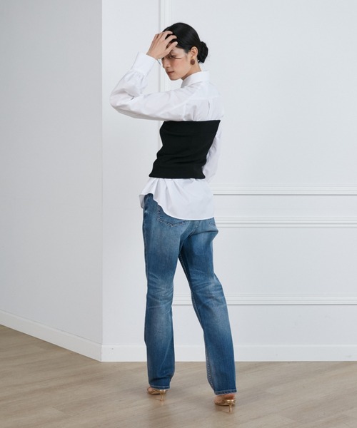 INED（イネド）の「ニットビスチェ（ベスト・レディース・ブラック・M/S）」の4枚目の写真