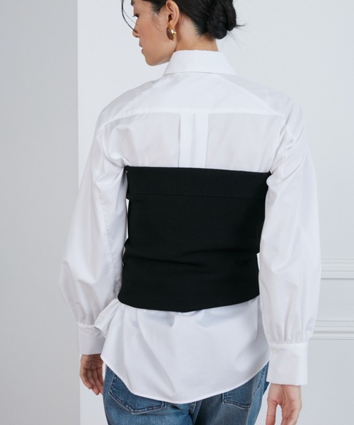 INED（イネド）の「ニットビスチェ（ベスト・レディース・ブラック・M/S）」の9枚目の写真