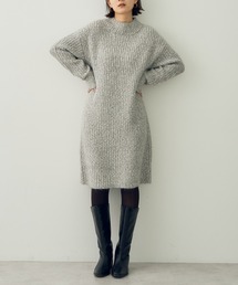 YECCA VECCA | ブークレMIXニットワンピース(ワンピース)
