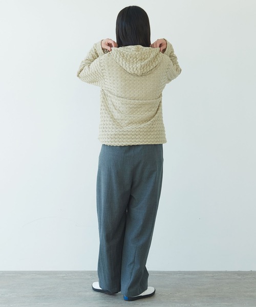 yuni（ユニ ）の「サマーウール 2タックテーパードパンツ