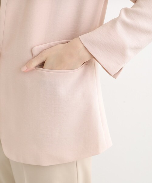 INDIVI（インディヴィ）の「◆【春の新作！／こなれSETUP／洗える／UVケア】ノーカラージャケット（ノーカラージャケット・レディース・ネイビー/ピンク/ブラック・40/15 /12/03/17/34/13/19/36/05/42/38）」の15枚目の写真